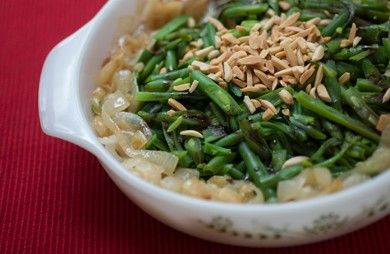 Green Beans with Balsamic Onions and Almonds