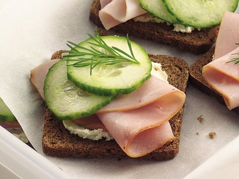 Smokey Ham and Cream Cheese Tea Sandwiches