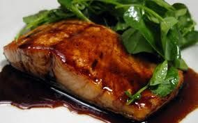 Pan Seared Salmon with Balsamic Glaze