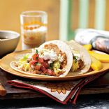 Egg and Cheese Breakfast Tacos with Homemade Salsa