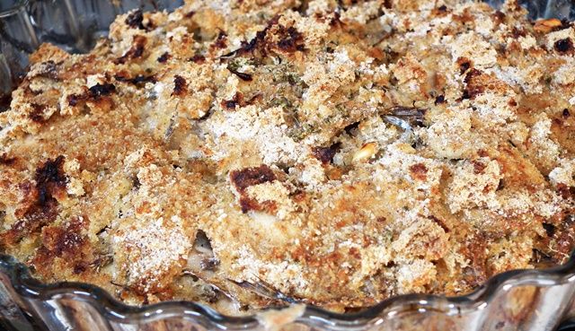 Anchovy and Breadcrumb cake in Mediterrean style