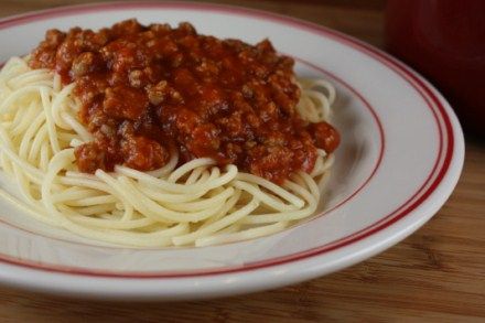 Mom's Vegan Spaghetti Sauce with Meat