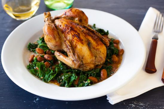 Cornish Hens with Kale