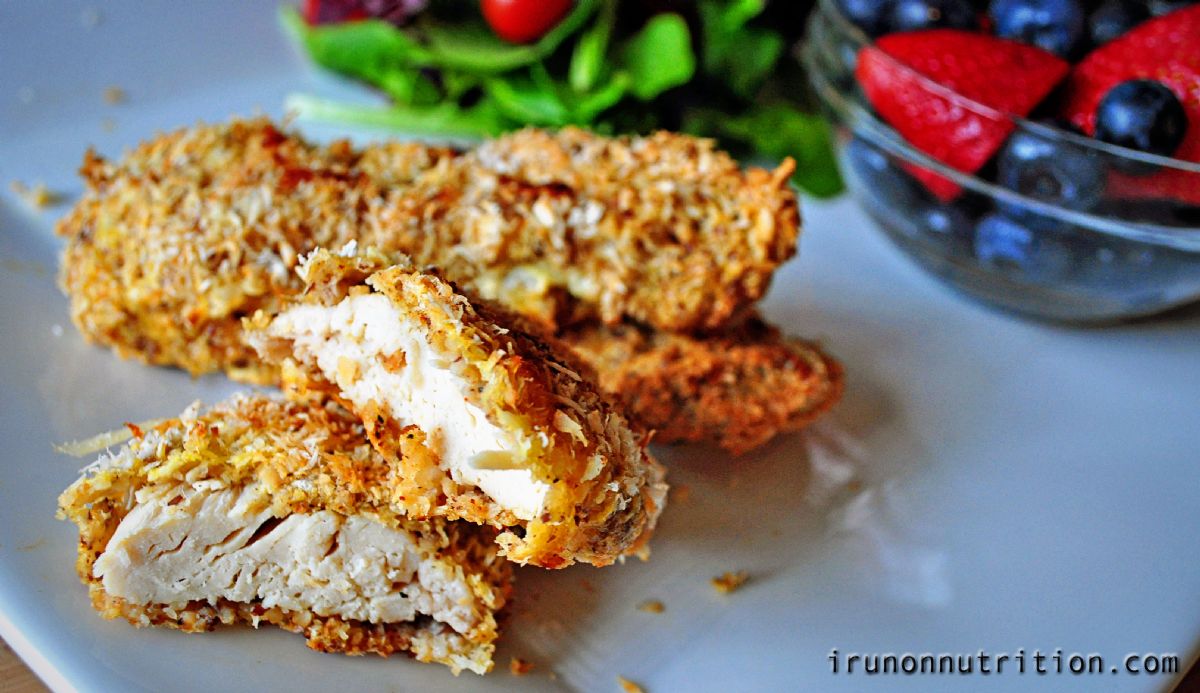 Almond coconut crusted chicken fingers/ nuggets