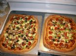 Whole Wheat Pizza w/ Turkey Pepperoni and Veggies