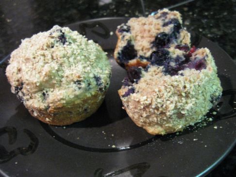 Low fat, high fiber blueberry muffins