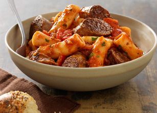 Spicy Italian Sausage with Fresh Pasta