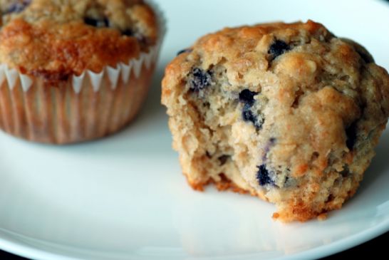 Blueberry Banana Oatmeal Muffins