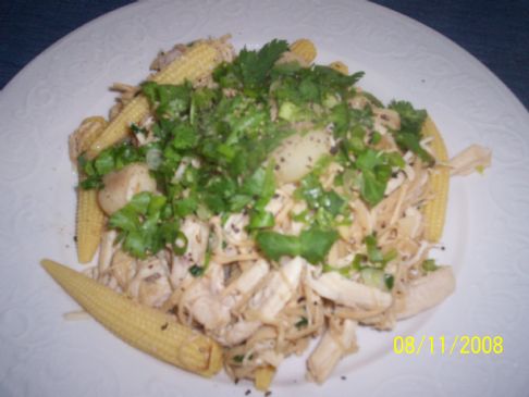Chicken and Enoki, A Noodleless Noodle Dish