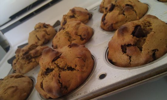 Pumpkin Chocoloate chip pecan muffins