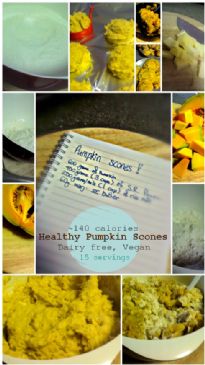 Healthy Vegan/Dairy Free Pumpkin Scones