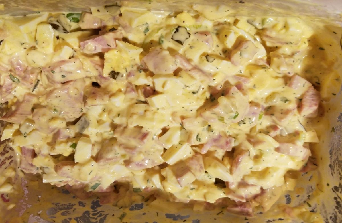 Ham and egg salad