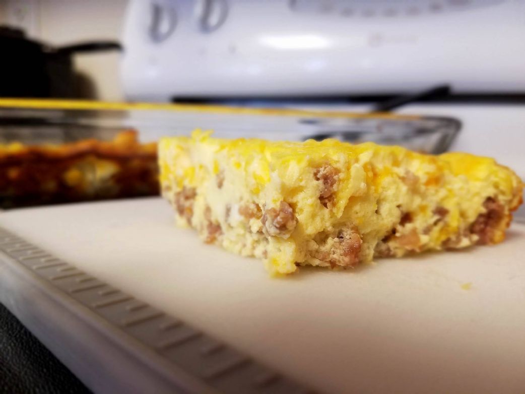 Crustless Sausage and Cheese Quiche