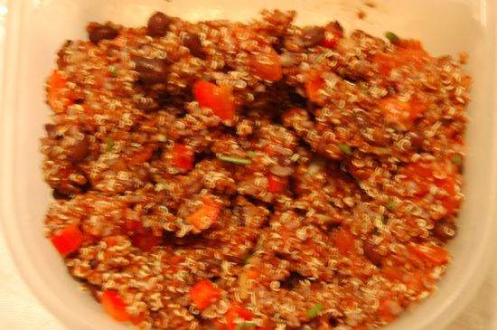 quinoblack bean tomato salad