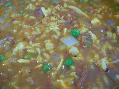 Hen and Chick[pea] Paella Soup