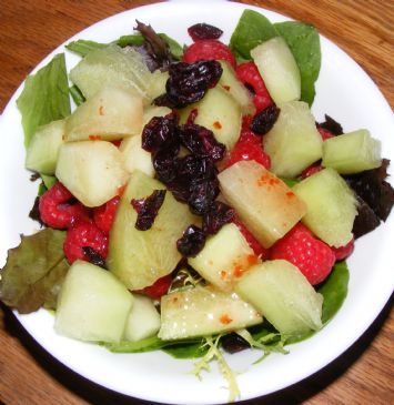 Honeydew Raspberry Salad