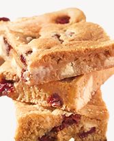 Skinny Cranberry White Chocolate Blondies