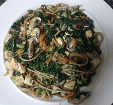 Three-Soy Saute with Soba Noodles
