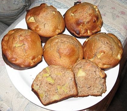 Whole wheat apple honey muffins