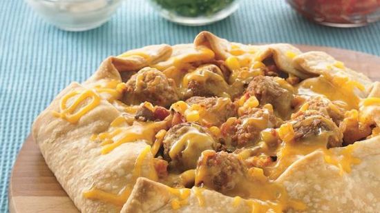 Tex-Mex Meatball Pie