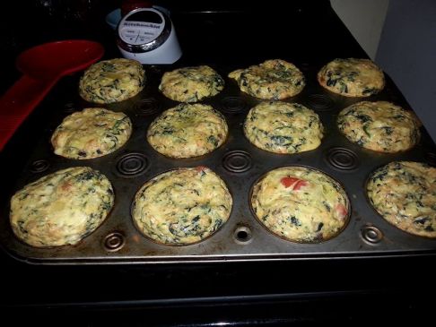 Spinach Mushroom Tomato Egg Muffins