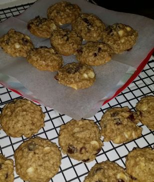 Black, White and Red Oatmeal Cookies