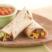 Beef and Black bean Wraps