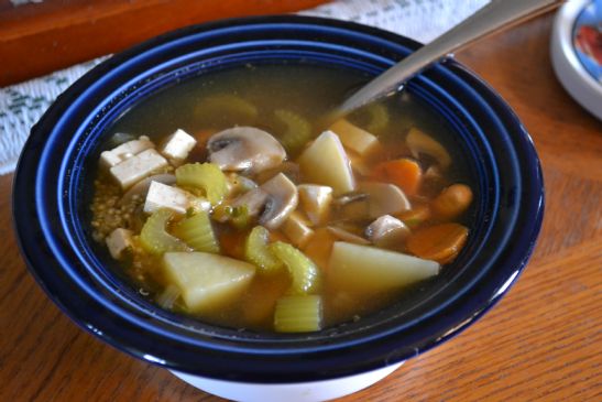 Hearty Vegetable Tofu Quinoa Soup