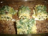 Spinach Mushrooms Lasagna Rolls