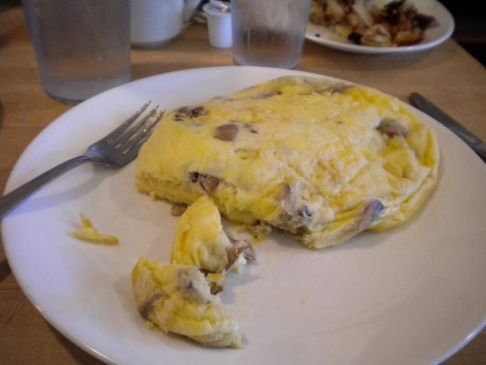 Mushroom and Swiss Omelet