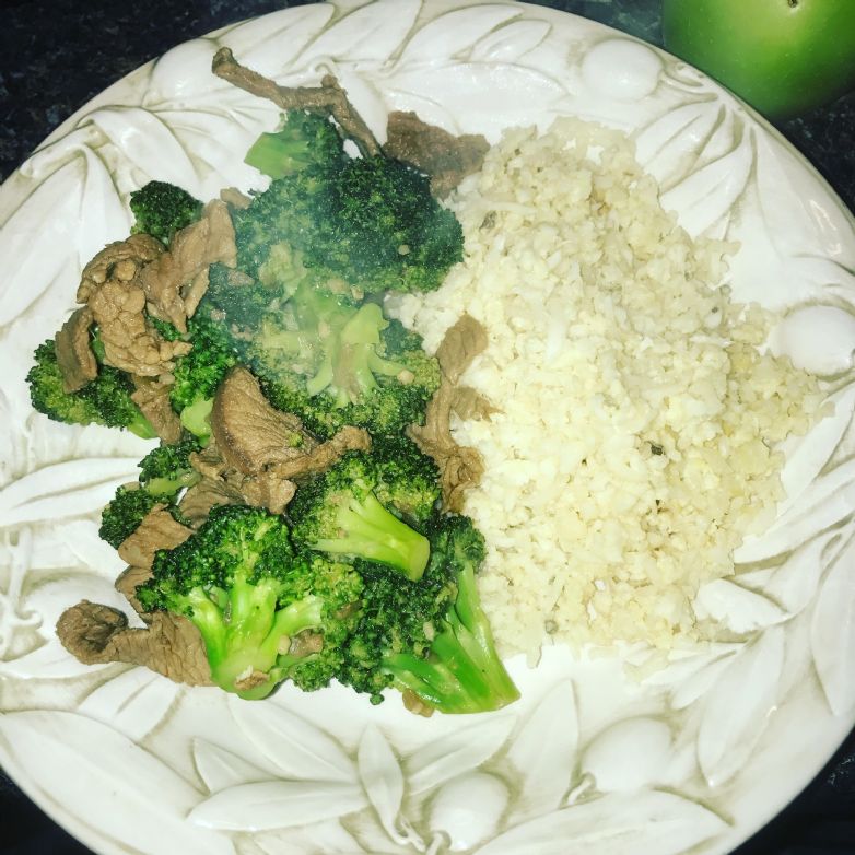 Keto Beef and Broccoli w/Fried Cauliflower Rice