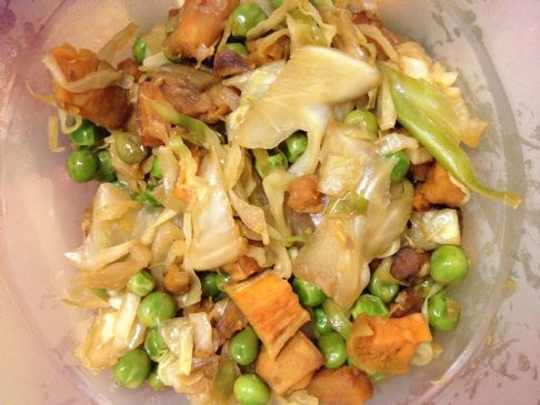 Cabbage Sweet Potato Stir Fry