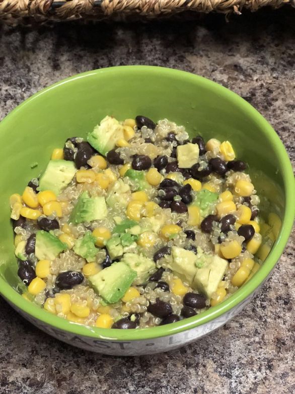 QUINOA/ BLACKBEANS and CORN