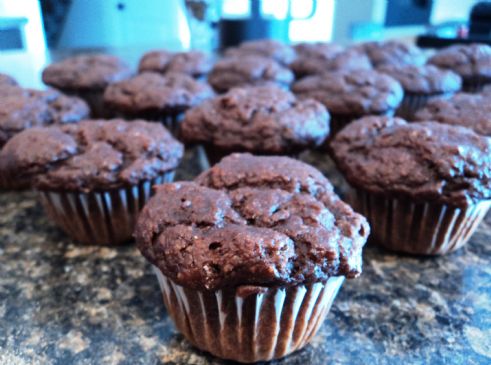 Chocolate banana baby muffins