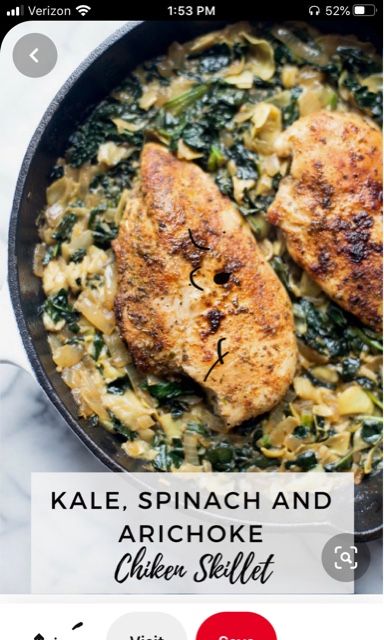 Kale Spinach Chicken Skillet