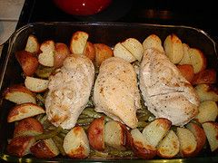 Lemon Chicken with Green Beans and New Potatoes