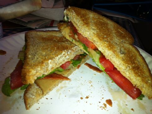 Vegetarian/Vegan Toasted Turkey Club Sandwich