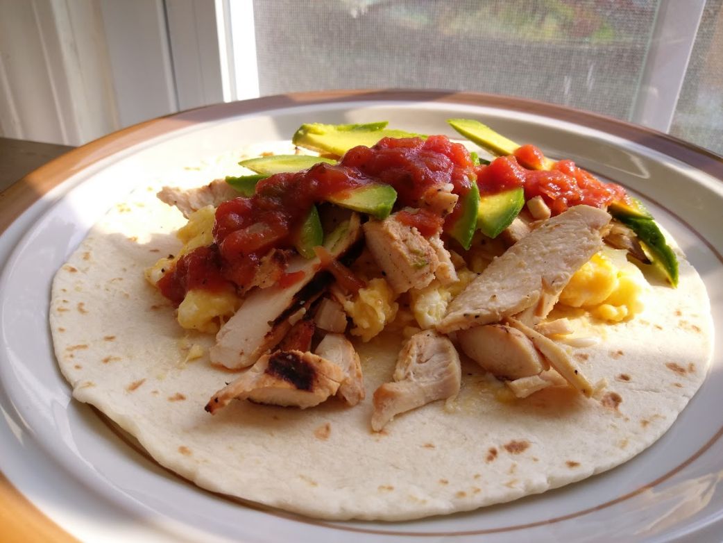Grilled Chicken Breakfast Burrito