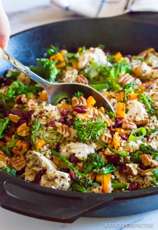 Broccoli-Quinoa Skillet with Chicken