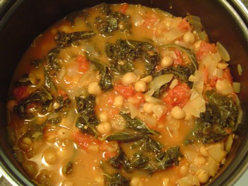 The Digest Diet - Kale and Chickpeas Soup w/ Feta Cheese