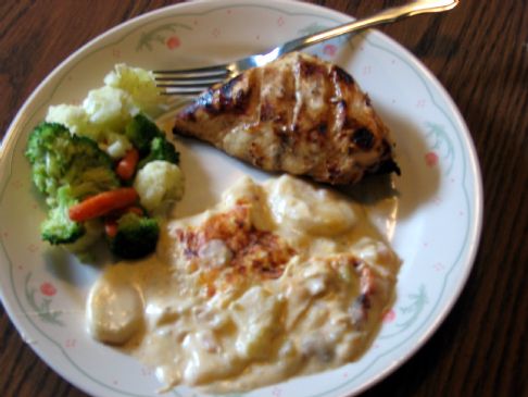 Marinated Chicken and Cheesy Potatoes