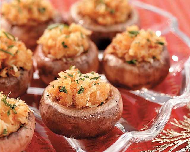 Easy Crab Stuffed Mushrooms