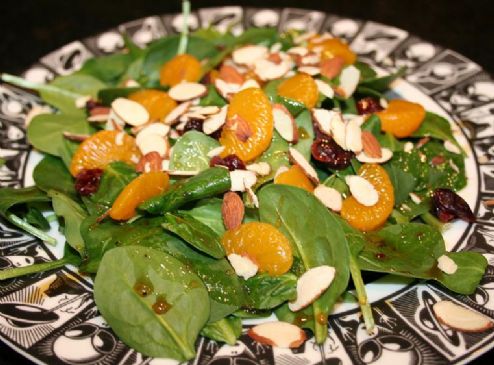 Andi's Vegetarian Jamaican Jerk Spicy Salad with Cranberries, Almonds, and Mandarin Oranges