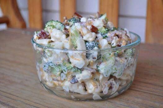 Amish Broccoli Cauliflower Salad