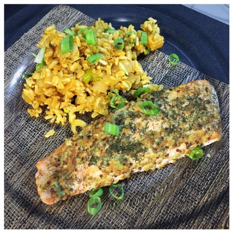 Angie's Baked Salmon with Mustard