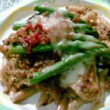 Quick Chicken with Asparagus and Provolone