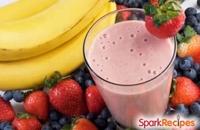 Greek Yogurt StrawberryBanana Smoothie