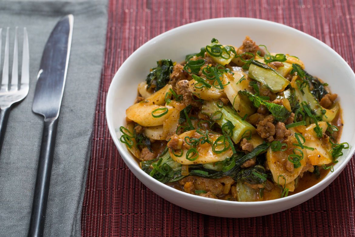 Blue Apron Korean Tteok and Spicy Pork Ragu