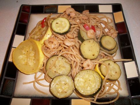 Vegitable medley with salad shrimp