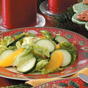 Orange Cucumber Lettuce salad